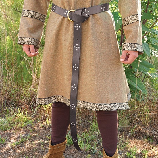 Medieval Costume Long Leather Belt
