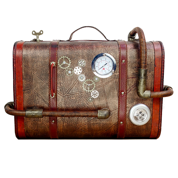 Cool Wooden Steampunk Attache Case
