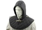 Black Cotton Padded Collar Armor And Cap