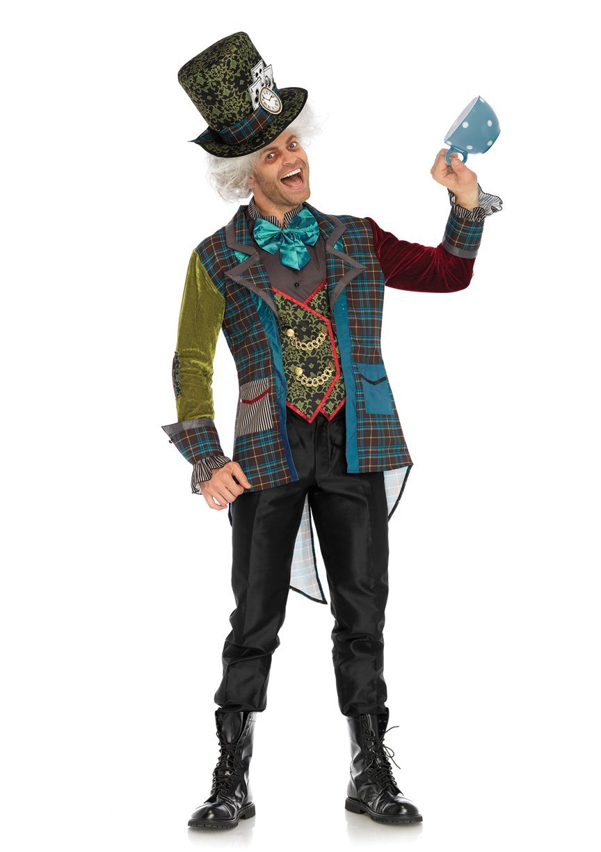 Men's 3 PC Deluxe Mad Hatter Costume