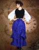 Delightful Gothic Steampunk White Black & Blue 3 Piece Dress