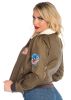 Women's Licensed Top Gun Nylon Bomber Jacket