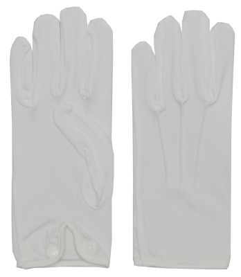 Men's White Nylon Gloves