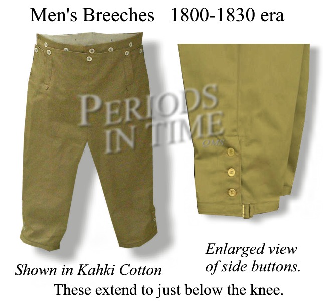 1800-30 Civilian Men's Breeches
