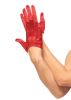 Women's Cropped Satin Gloves in Red, Black or White