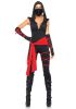 Women's Sexy Red and Black Ninja Costume