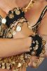 Jazzy Belly Dancer Gold or Silver Coin Costume Armband in 7 Colors