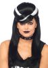 Women's Black and White Streaked Long Costume Wig