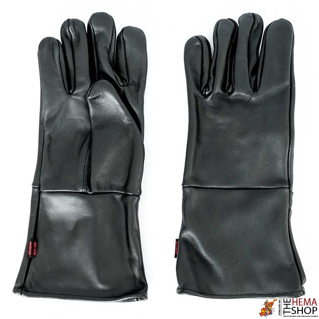 Black Leather Swordman's Gloves