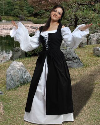 Sweet Medieval/Renaissance Peasant Over-Dress - multiple color options