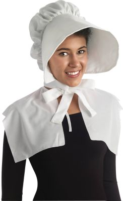 Colonial Lady White Bonnet