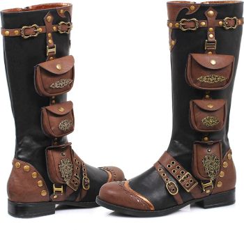 Women's Awesome Steampunk Straps And Pocket Boots