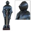 Medieval Mini Black Knight 14th Century Statute