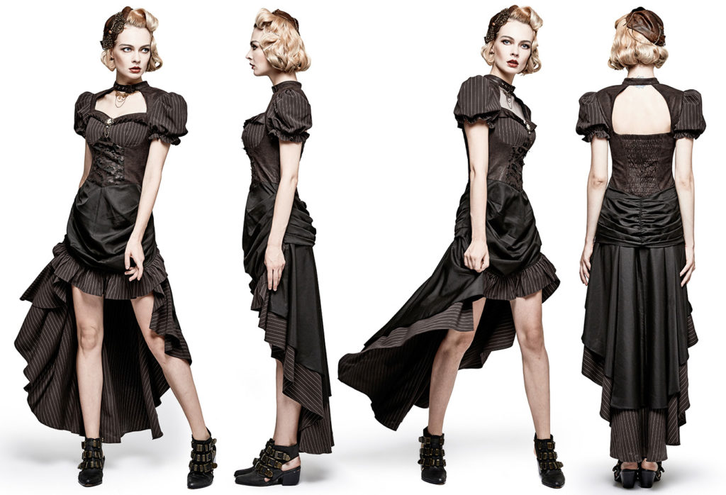 Classy Noir Lady Steampunk Dress