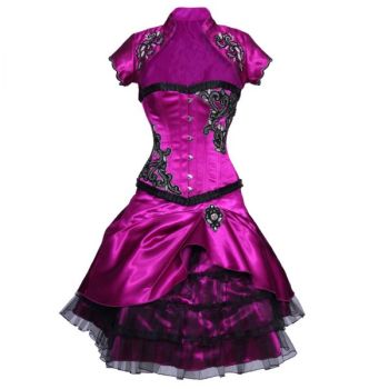 Qiana Couture Authentic Steel Boned Overbust Corset Dress