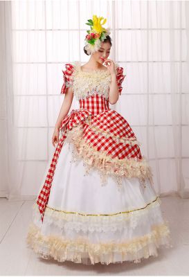 Red Plaid Southern Belle Dress