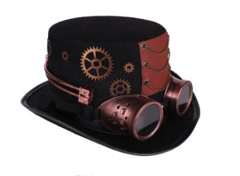Steampunk hat with goggles