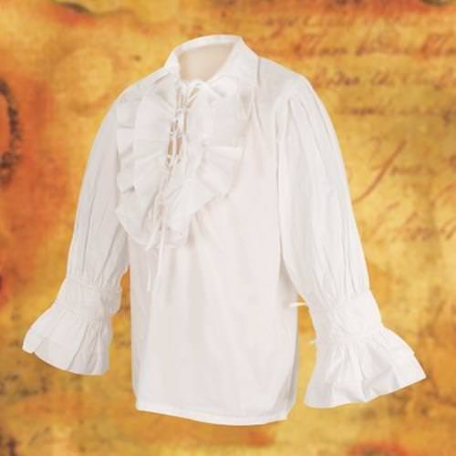 ruffled white pirate shirt