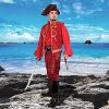 Men's Pirate Shirt with Ruffled Lace up Front and Cuffs in Red, Black or White