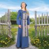 Blue Medieval Viking Gown