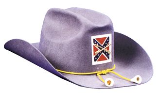 CIVIL WAR CONFEDERATE OFFICERS HAT (Confederate Officer Hat Sizes (SM-XL): Hat Size Small)