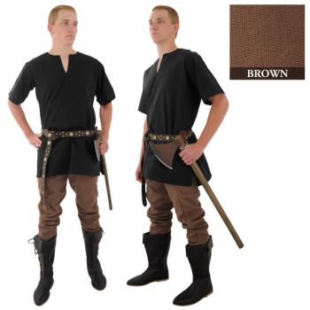 Medieval Tunic - Brown (Size- M-XXL: Size: Medium)