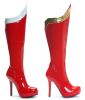 Women's Superhero Red & White or Red & Gold Knee Boots