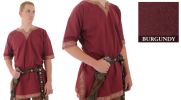 Medieval Viking Costume Burgundy Shirt